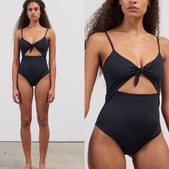 Mara hoffman kia cut out tie front 1 piece swim FINAL PRICE NO OFFERS CONSIDERED - Picture 1 of 16